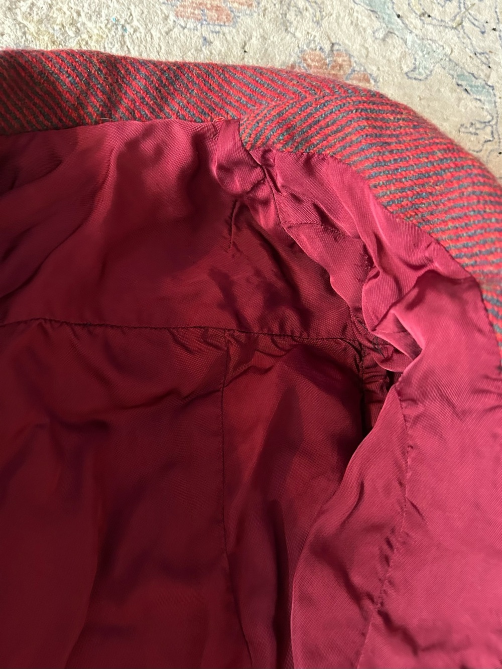 Vintage Girls' Long Sleeve Belted Red Coat - Classic Fit - Picture 7 of 9